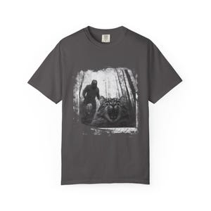 Found Footage Selfie Cat Bigfoot Halloween Monster Shirt, Funny Cat Shirt, Cat lover T Shirt, Big Foot Shirt, Horror Shirt, Spooky Shirt image 4