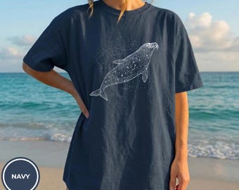 Constellation Seal T-shirt | Astral Seal Illustration, Nautical Ocean Tee, Sea Animal Lover T-Shirt