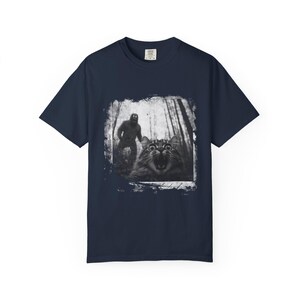Found Footage Selfie Cat Bigfoot Halloween Monster Shirt, Funny Cat Shirt, Cat lover T Shirt, Big Foot Shirt, Horror Shirt, Spooky Shirt image 3