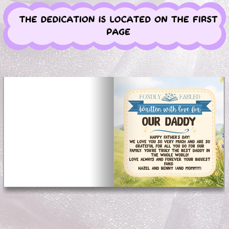 The dedication is located on the first page