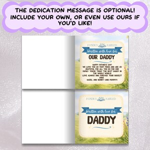 The dedication message is optional! Include your own, or even use ours if you'd like!