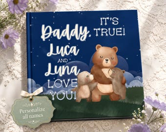 Personalized Daddy Children's Book, Custom Father's Day Story, Baby Gift for Dad Papa Bear