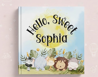 Personalized Newborn Storybook, Custom Children's Name Book, Baby Shower Baptism Birthday Keepsake Gift