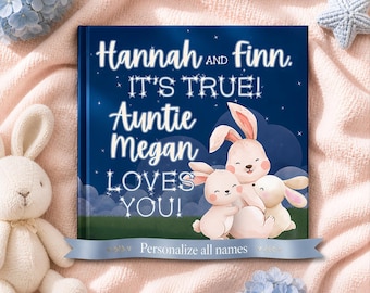 Custom Aunt Story Book, Personalized Birthday Gift Niece Nephew, Children's Name Book Auntie Present