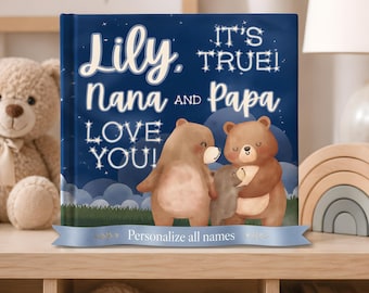 Personalized Children's Book from Grandparents, Custom Name Bedtime Story Birthday Gift for Grandkids