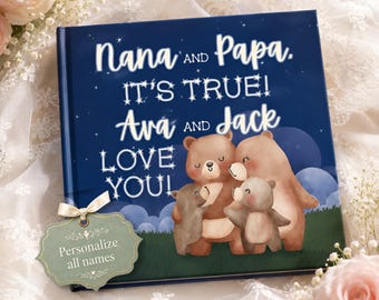 Personalized childrens book, custom name story for grandma, baby grandpa grandchildren, first-time grandparent gift