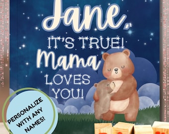Custom Name Book for Mother, Personalized Childrens Book, Mama Momma Mom Gift, Unique Special Story Keepsake Present for Grandma Nana Story