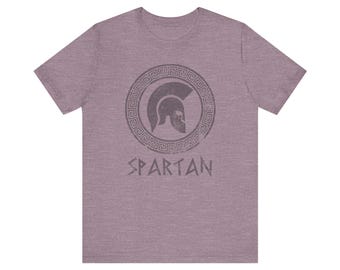 SPARTAN - Spartan helmet and shield - Used style - Heather color - Unisex Jersey Short Sleeve Tee