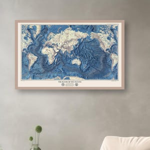 Sol des Océans - Bathy/topo map of the world - Floor of the Oceans - Beautiful topographic/bathymetric world map of the bottom of the oceans.