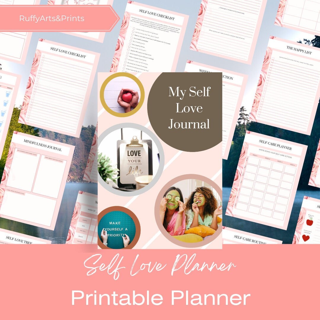 Self Love Planner PDF Journal for Daily Self-care, Gratitude, and ...