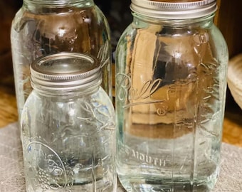 Pure Elegance in Every Drop: Distilled Water in Glass Mason Jars