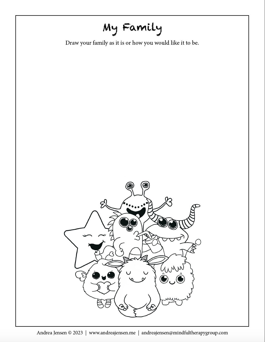Art therapy worksheet bundle: creative exercises for kids u0026 adults ...