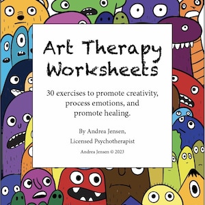 30 feuilles d'exercices de TCC par l'art-thérapie pour les enfants, les parents, les enseignants et les thérapeutes | Cahier d'exercices d'art-thérapie pour enfants