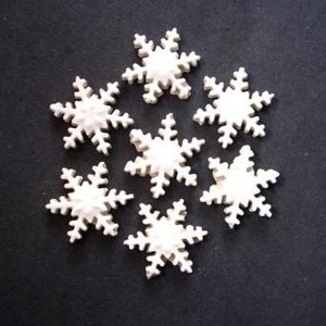 7 handmade snowflake ceramic mosaic tiles