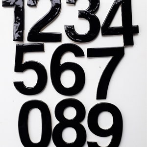 large black ceramic number  or mosaic  door house number
