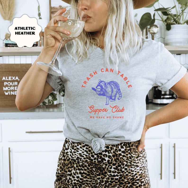 Trash can table tshirt epcot disney world trip tee funny subtle animal