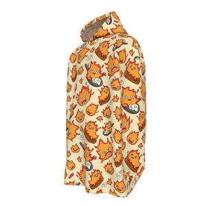 Calcifer Blanket Hoodie | Cozy Fire Wearable Blanket | Anime Loungewear immagine 4