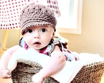CROCHET PATTERN  Baby Newsboy or Newsgirl (Newborn-Preteen)