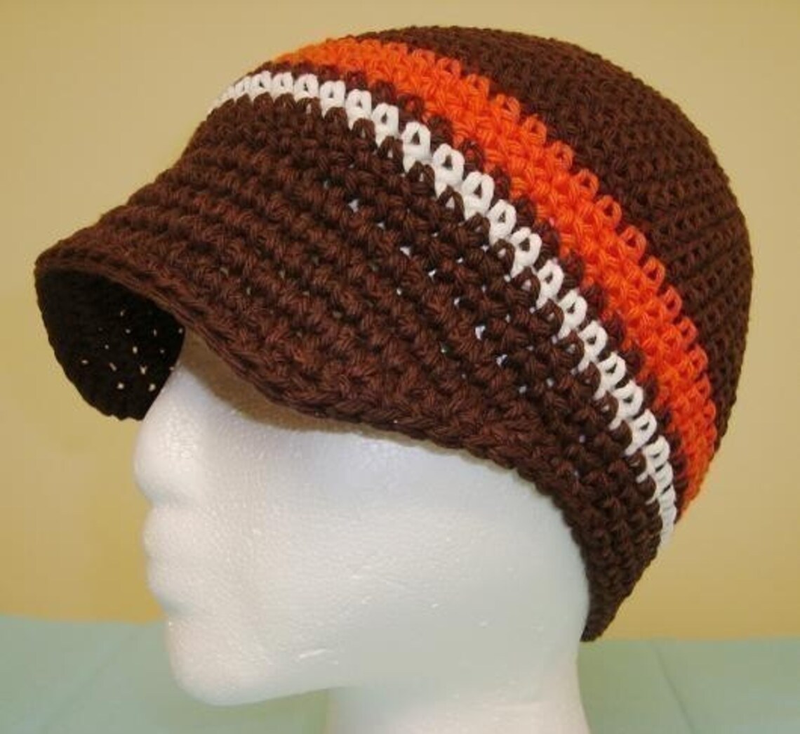 CROCHET PATTERN Adult Visor Beanie PATTERN Etsy