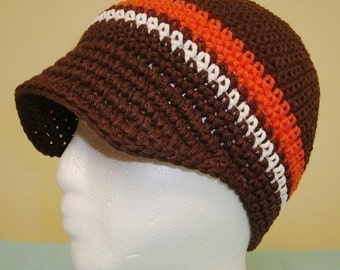 CROCHET PATTERN Adult Visor Beanie PATTERN