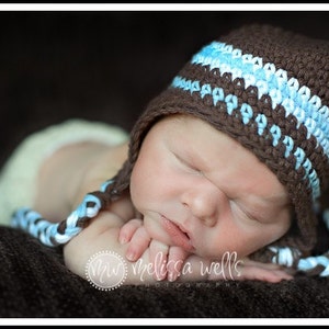 CROCHET PATTERN Earflap Hat (newborn-preteen)