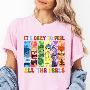 It’s Okay To Feel All The Feels Shirt, Inside Out Emotions Character Shirt, Mental Health Tshirt, Inclusion Shirt