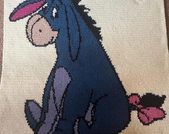 Tapiz de Eeyore a crochet *SOLO PATRÓN*