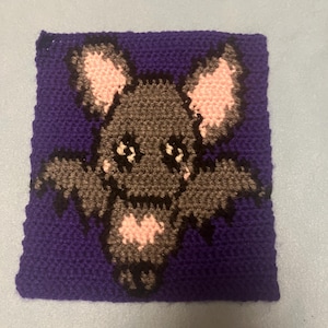 Tapestry Crochet Cartoon Bat