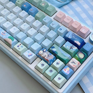 Ghibli Anime Japanese Style Keycap 143 Set | PBT Custom & Handmade For All Mechanical Keyboard Cherry MX And MX Style Switches | Gift