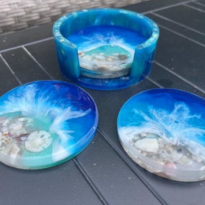 Gulf Coast Sea Shell Coasters - set of 4
