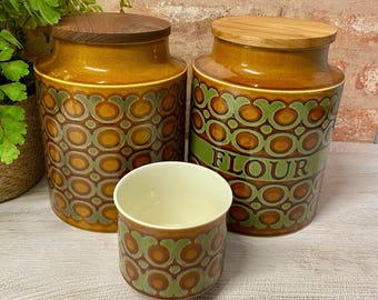 Hornsea Bronte Storage Jars, Cannisters, Vintage Hornsea Pottery