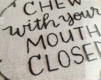 PDF Pattern: Chew with your mouth closed