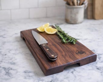 Live Edge Wood Cutting Board – Walnut, Maple or Acacia Kitchen Board