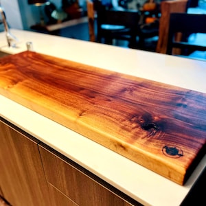 Encimera de madera maciza personalizada: placa de cocina artesanal hecha a medida