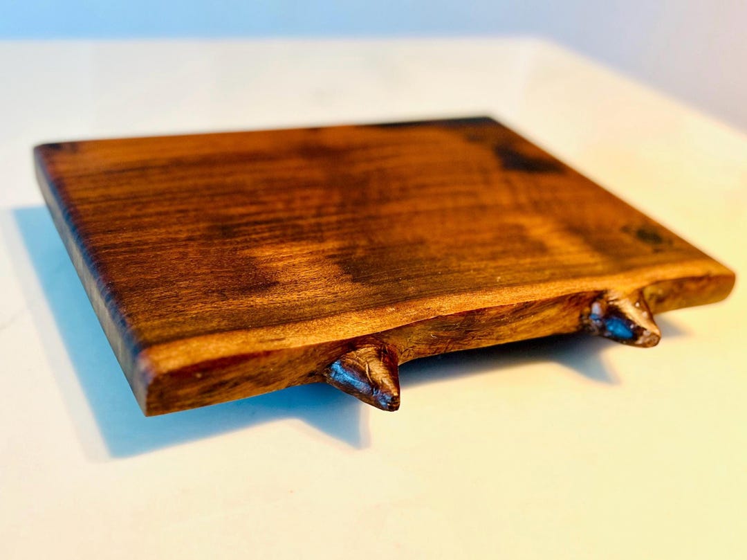 Live Edge Black Walnut Pedestal Riser - Etsy