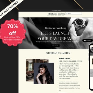 Life Coach Wix Website Template Therapist Wix Website Templates Wix Template Coach Design For Men and Women
