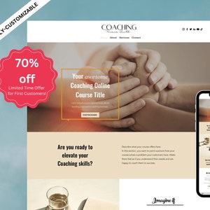 Life Coach Wix Template Coaching Wix Website Template Coaching Website Sales Page Template Wix Blog Therapist Website Boho Site for Coaches