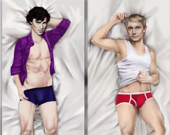 Sherlock + John // JOHNLOCK Dakimakura Body Pillow Case