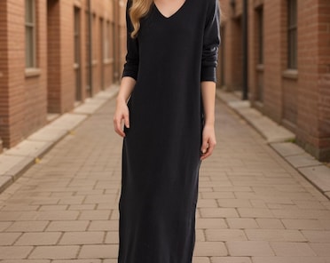 blue knit long sleeve dress Pomander Place Navy Knit Long Sleeve Burbank Mini Dress Navy / S main image 0