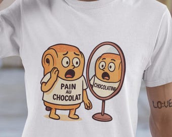 Funny French Pastry T-Shirt – Pain au Chocolat vs Chocolatine – Foodie Joke Tee – Cute Breakfast Humor – French Debate Gift Shirt