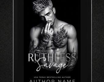 Dark Mafia Romance Premade Book Cover | Morally Grey Anti-Hero — Tattooed Gang Boss Spicy Romance (Kindle Ready)