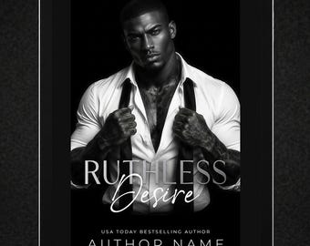 Interracial Romance Premade Book Cover | Possessive CEO Dark Romance — Tattooed Alpha Bad Boy (Kindle Ready)