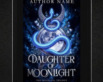Romantasy Premade Book Cover | Serpent Moon Celestial Fantasy — Fae Dark Fantasy Series Cover (Kindle Ready)