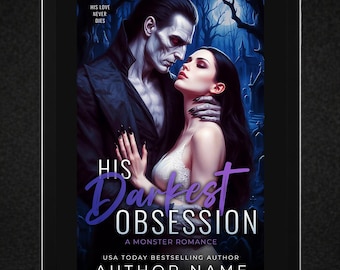 Vampire Romance Premade Book Cover | Dark Obsession | Gothic Monster Romance | Graveyard Style (Kindle Ready)