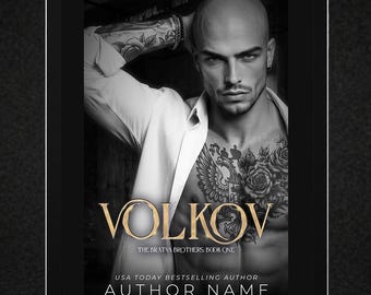 Bratva Romance Premade Book Cover — Volkov — Russian Mafia Series Cover, Bald Tattooed Hero, Imperial Eagle, Photography (Kindle Ready)
