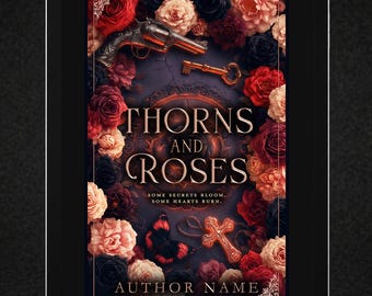 Gothic Romantasy Premade Book Cover | Secret Society, Forbidden Romance, Floral | Kindle Ready