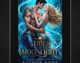 Merman Romance Premade Book Cover | Monster Love Interest Underwater Fantasy — Fated Mates Ocean Kingdom (Kindle Ready)