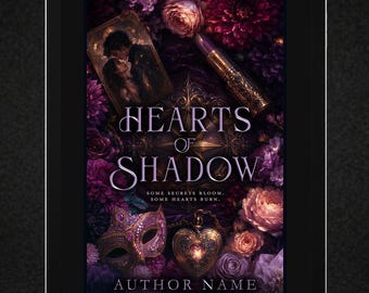 Witch Romance Premade Book Cover | Dark Academic, Floral Masquerade, Secret Society | Kindle Ready