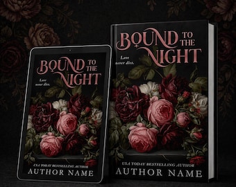 Dark Romance Book Cover Design | Gothic Roses, Floral Premade Cover