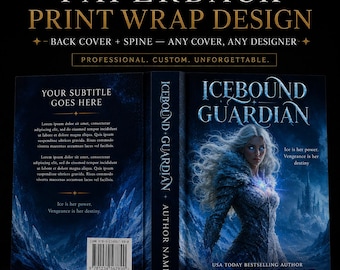 Paperback Print Wrap Add-On | Spine and Back Cover to Match Your Existing Premade Cover